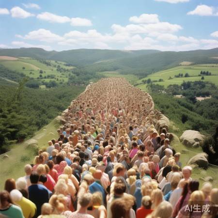 人墙风景宁静地