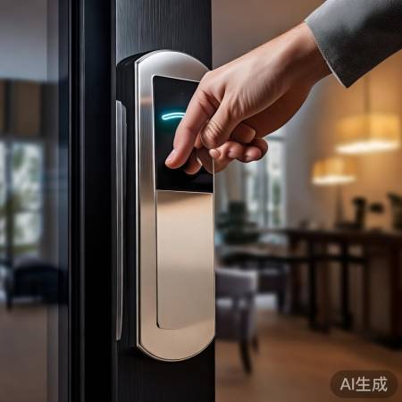 琨山指纹锁24小时守护分享(兰博指纹锁：智能安全新选择，守护家宅无忧生活)
