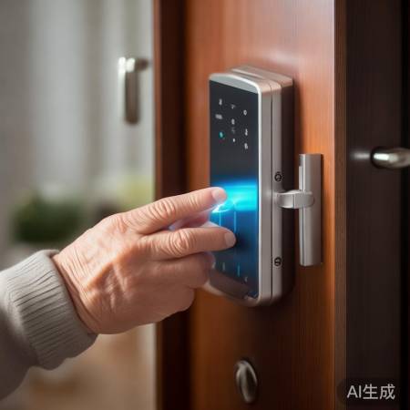 智能锁安全便捷,老人指纹开锁