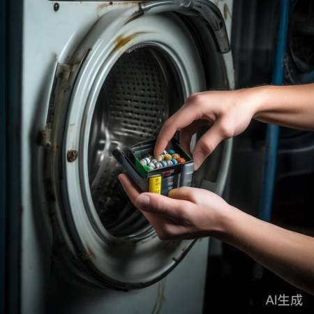 洗衣机电池耗尽,重装后童锁启用