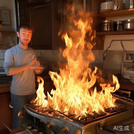 “做饭如演唱会，小心火灾！”