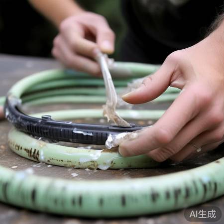 涂抹防水胶防漏气