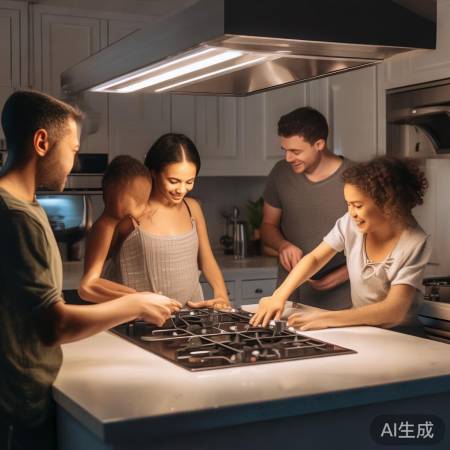 集成灶上灯具增光烹饪更舒适