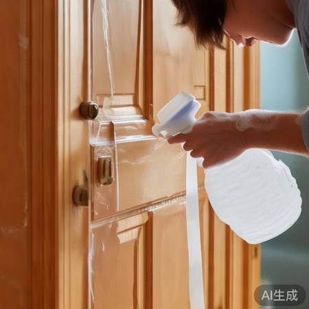 肥皂水助胶带脱除
