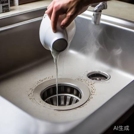 清理排水管,轻柔冲洗