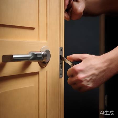 安装锁具,谨慎拧螺丝