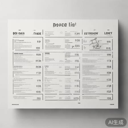 价格一览表,心理准备必备