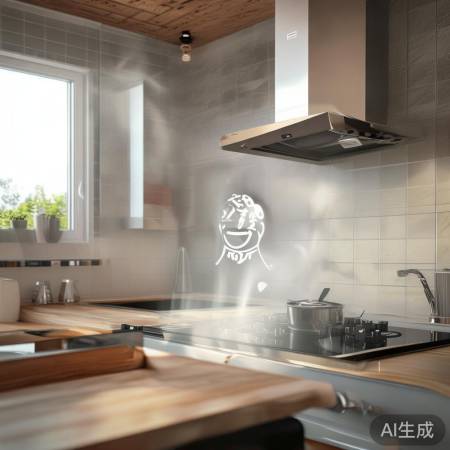 美的Logo,厨房轻松吸油烟