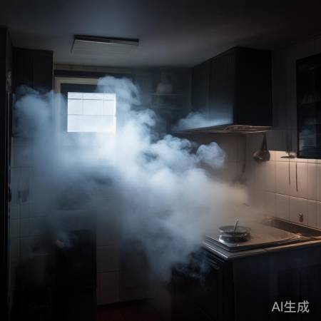 厨房通风不良，油烟难除。