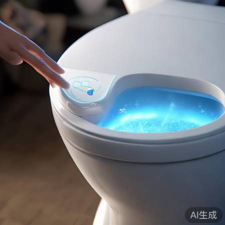 智能马桶冲水键,三档贴心设计