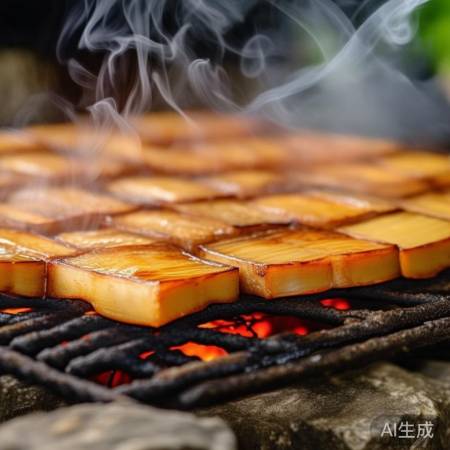 “烤笋片，金黄酥脆，香气诱人。