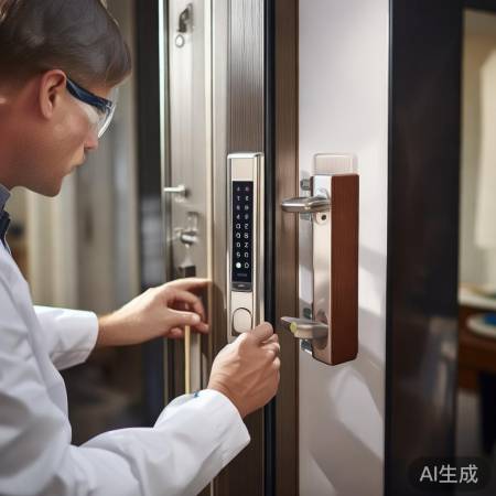 安装新门锁完成