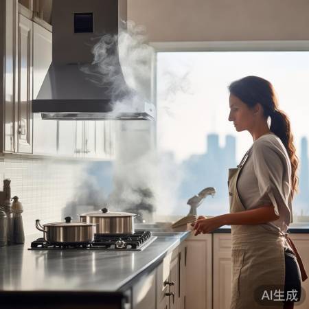 做饭开抽油烟机