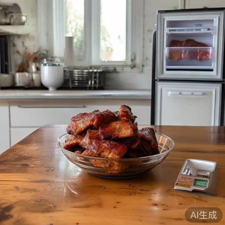 “腌制排骨室温即可,夏天冷藏防