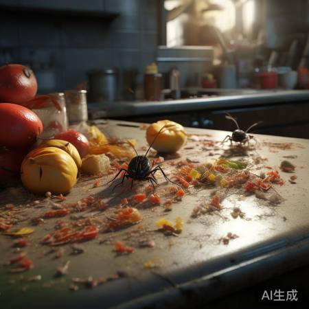 清理食物残渣防蟑螂