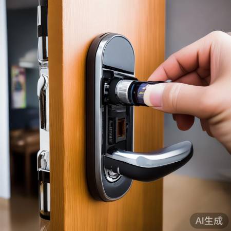 安装指纹锁电池