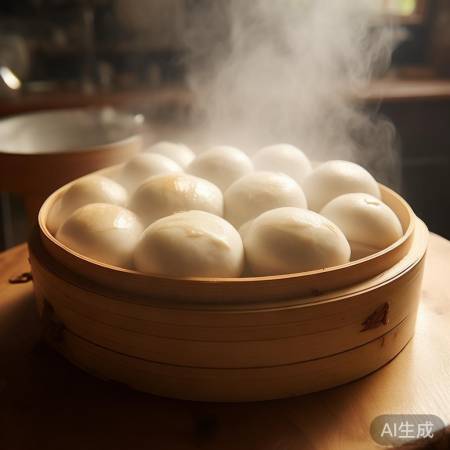 蒸包子,15分钟熟透焖3分钟