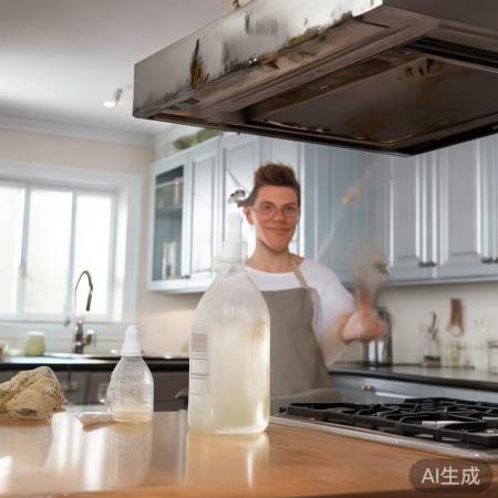 白醋喷除油烟机油污