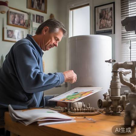 安装热水器水管,按说明简单易行