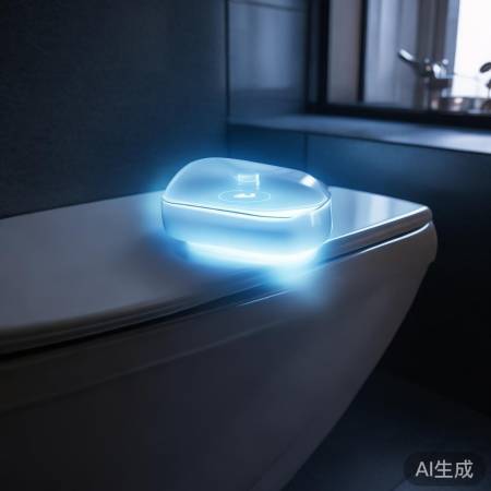 马桶按键灯闪烁,夜用方便