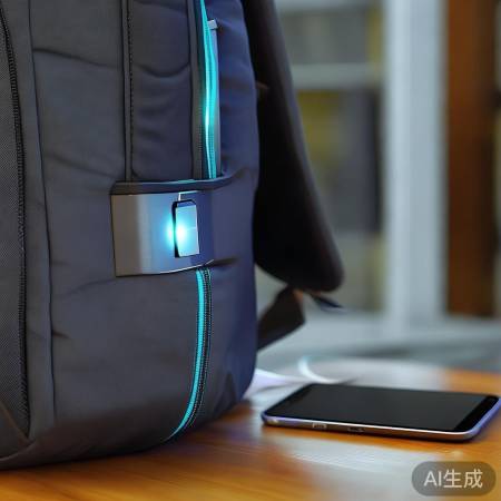 背包USB充电,出门方便