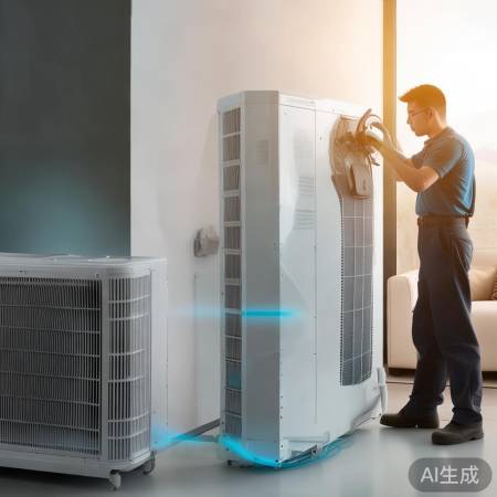 空气能热泵安装简便,运行静音