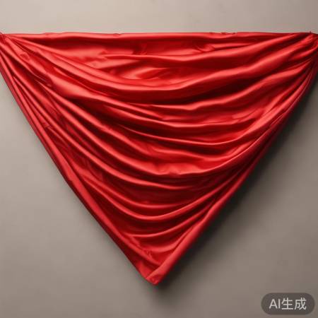 红布折叠,层次分明