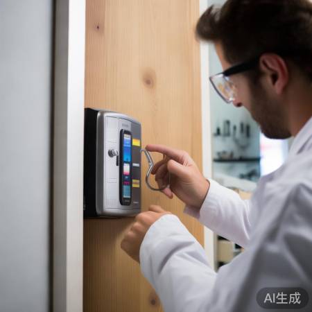 安装指纹模块,保持水平