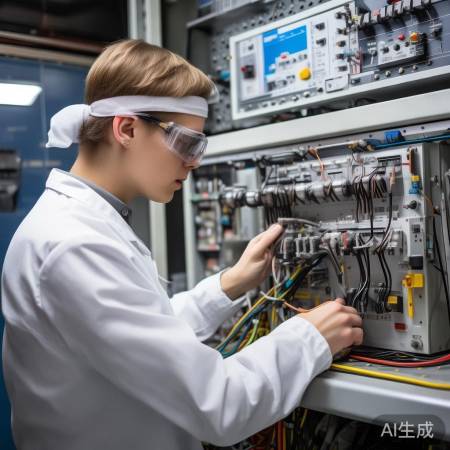 连接冷却水泵电源线