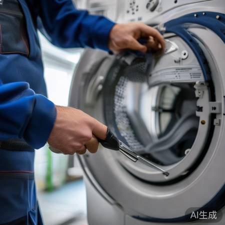专业工具操作洗衣机