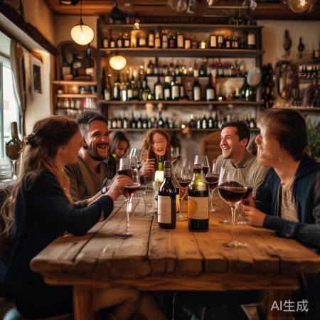 “酒窖品酒,共享快乐时光”