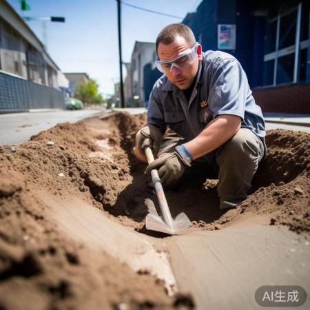 挖掘低压管,保持管道完整