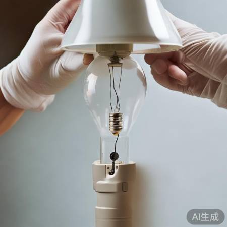 安装新灯管,固定螺丝/卡扣
