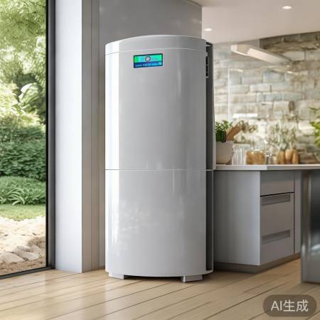 清华同方热水器空气能维修热线管家解说↑美的空气能水管冷水：节能环保，舒适生活新选择