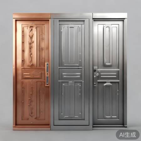 防盗门材质多样,钢、不锈钢、铜