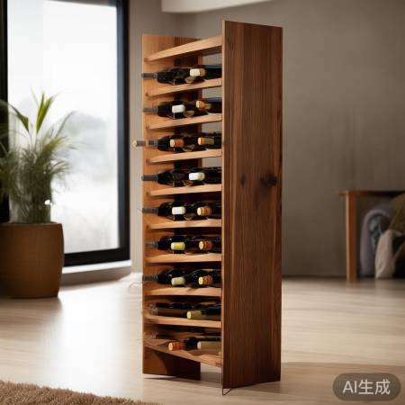 简约红酒柜,线条自然美观