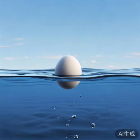 空气浮力小,鸡蛋在水中浮,在空