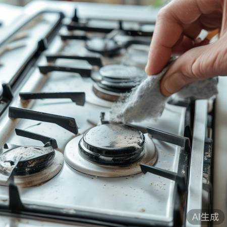清洁燃气灶各部分