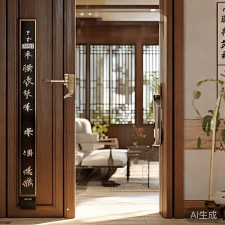 三星（Samsung）智能锁400客服报修热线普及【实木大门智能锁：中式风格家居安全新选择】