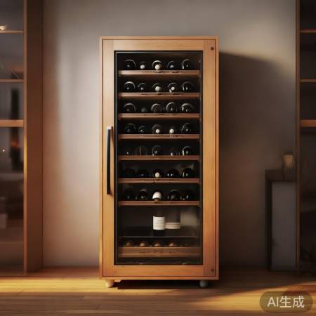 简约红酒柜,木质/黑色衬托高贵