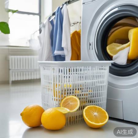 柠檬橘皮洗衣去味