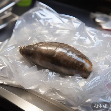 鲍鱼保鲜储存，密封袋标记日期