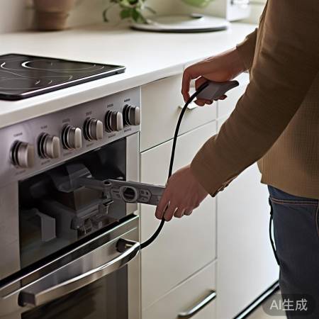 小心触电,电源线连接