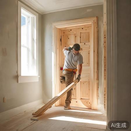 安装门框中