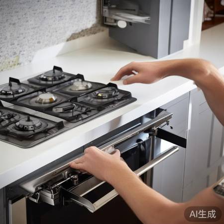 安装集成灶,小心操作