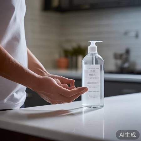 “酒精消毒液，室温使用”