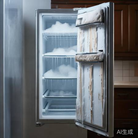 冰箱密封条老化，冷气泄露结霜漏