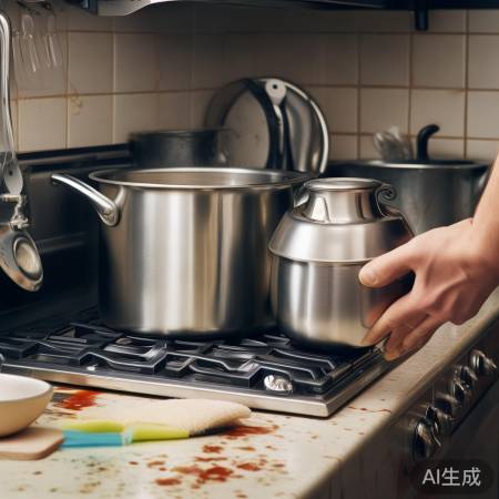 锅具不合适或食物残渣需清理
