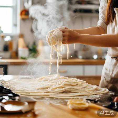“热水发面,美味又健康”